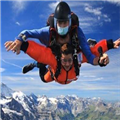 Winter freefall above snowy Alps in Grindelwald | 그린델발트 알프스 위의 겨울 자유 낙하